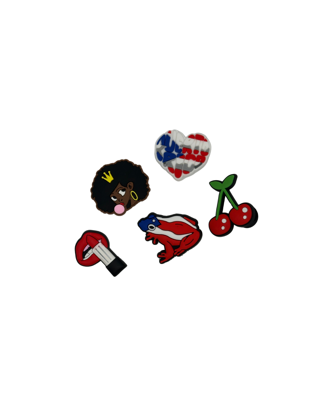 AFRO-RICAN GIRL W/CHERRIES SET OF 5